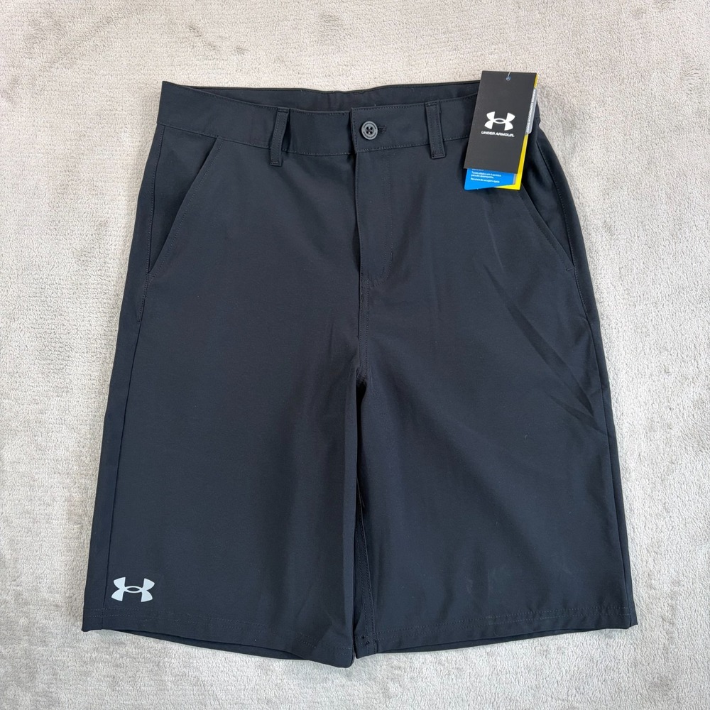 Under Armour Showdown Golf Shorts in Black Boys 16 Performance‎ NWT $40